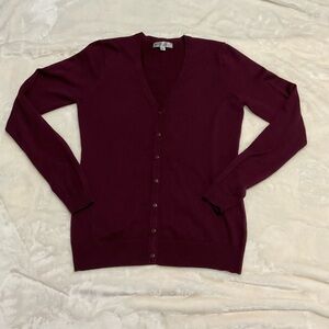 SD Collection Deep Burgundy Women's Cardigan